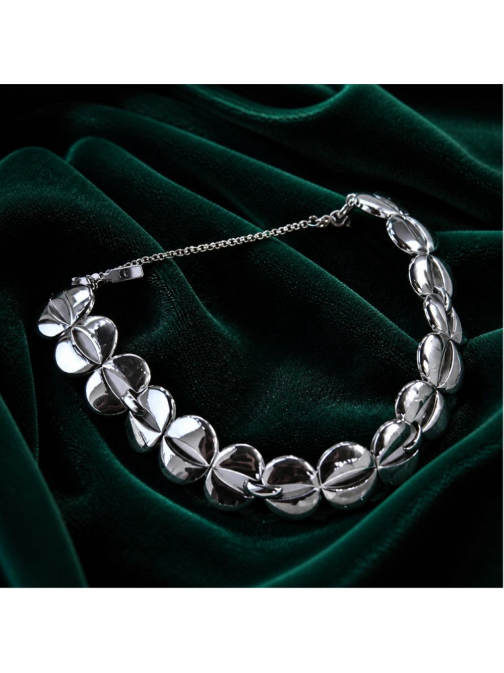 Vintage Monet Silver Tone Link Bracelet